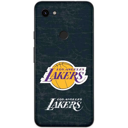 NBA Los Angeles Lakers Black Primary Logo Google Pixel 3a Skin